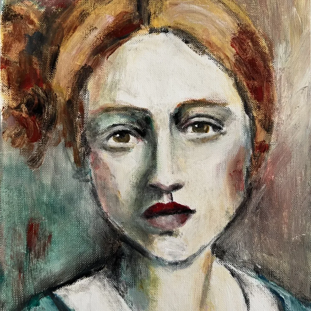 Kaltwachs-Portrait von Barbara Niederberger, Beispielwerk zum Kurs Portrait malen mit Kaltwachs
